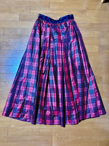 로이스크레용 체크 타프타 스커트