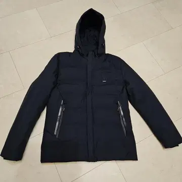 남성용 후드 부착 하프 코트 사이즈 L