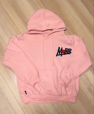 MOBB 자수 핑크 후드티 S 사이즈