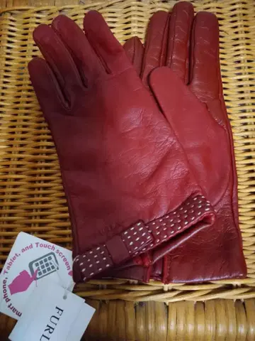 새상품 택 포함 FURLA 가죽 그로브 레드