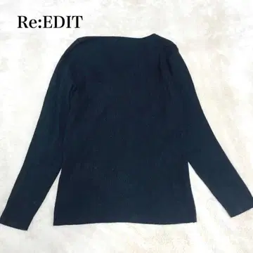 리디 긴팔 리브 니트 티셔츠 원숄더 보트넥 핏 심플
