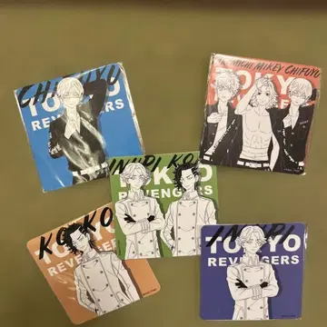 도쿄 리벤저스 세븐일레븐 한정판 코스터 5장 세트