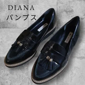 DIANA 블랙 태슬 로퍼 23.5cm