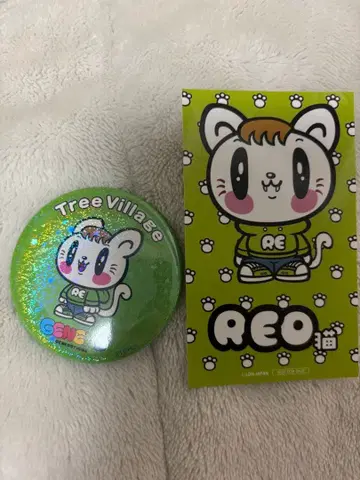 제이 제이 고양이 사노 레오 스티커 캔뱃지 세트 treevillage