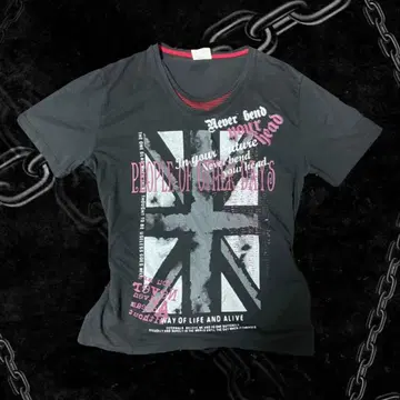 Durante 유니언 잭 T셔츠 헤이세이 Y2K 갸루 펑크 록