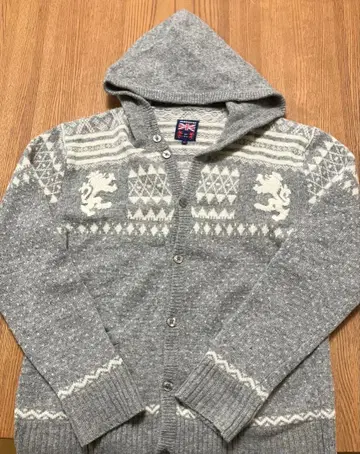 새상품급 Admiral 후드 부착 그레이 스웨터 L 어드미럴 골프