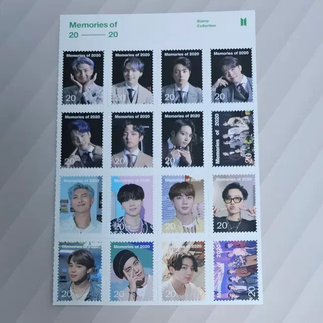 택배 무료)방탄소년단(포토우표8장+포토스티커7장)일괄양도