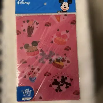 [ 미사용 ] Disney 미키 스위츠 A4 클리어 파일 3장 세트