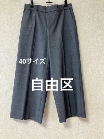 앵클 기장 와이드 팬츠 (자유구)