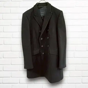 자라맨 블랙 아우터 코트 롱 기장 포멀 시크 모노톤