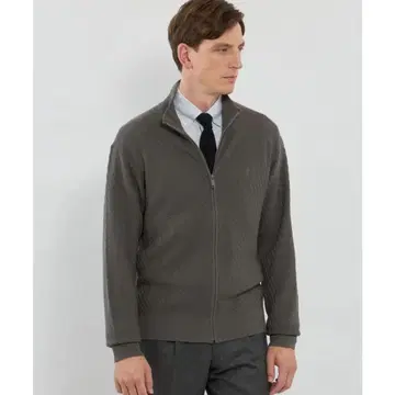 매킨토시 하이 게이지 케이블 풀 집업 라이트 그레이 LL 컨디션 최상