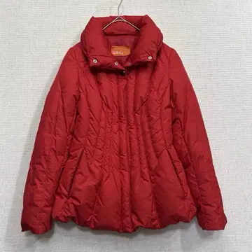 cby 치바이 최고급 구스 다운 자켓 레드 숄카라 크리스마스