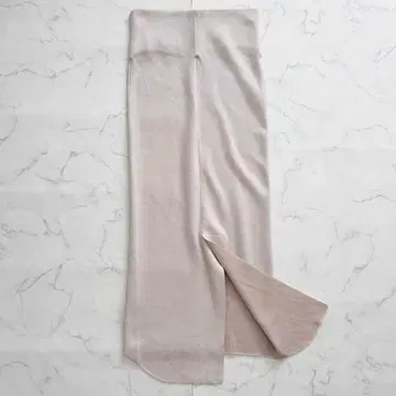 Chaos 타이트 스커트 니트 롱 기장 슬릿 울 핑크 베이지