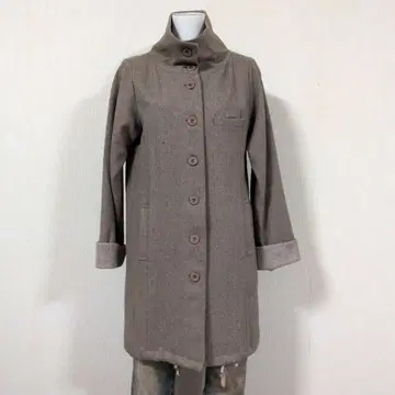 하이넥 울 코트