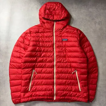 00s Patagonia Down sweater hoody red