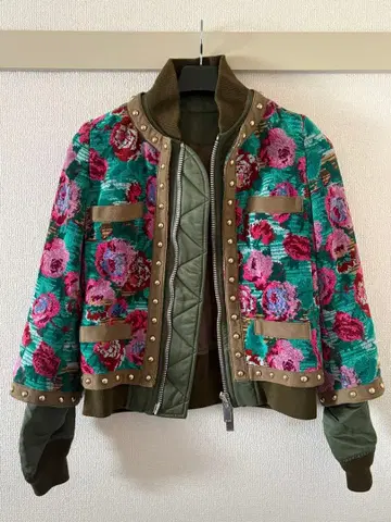 sacai 그린 꽃무늬 자켓