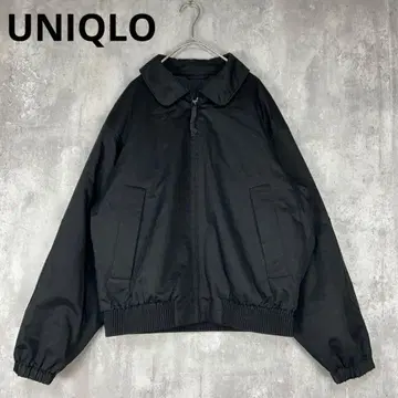 유니클로 U 퍼프 테크 숏 블루종 블랙 점퍼 겨울