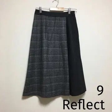 리플렉트 랩 스커트풍 트위드 스커트