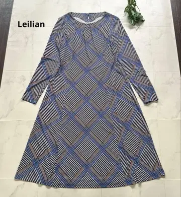 컨디션 최상 레리안 올 패턴 롱 원피스 사이즈 9 워셔블 기하학 패턴