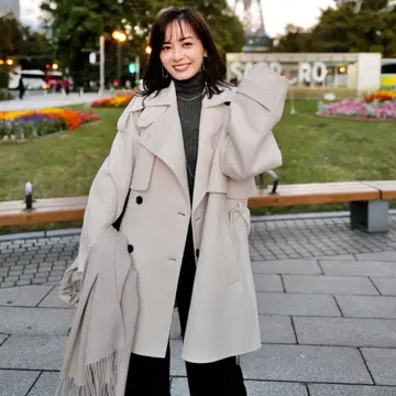 nuans 리버 울 미들 트렌치코트 컨디션 최상 새상품급