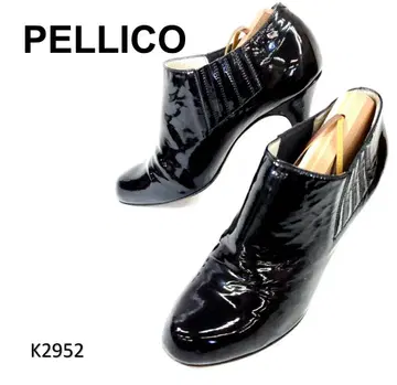 펠리코 에나멜 사이드 고어 부티 블랙 가죽 EU 36 이탈리아제