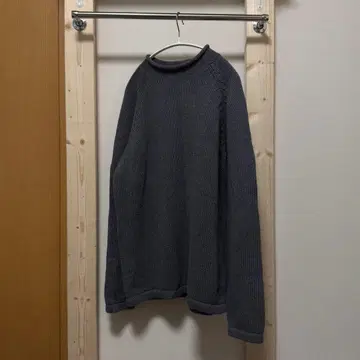 J.CREW 그레이 롤넥 코튼 니트 M