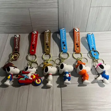 스누피 키링 6개 세트