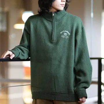 빌라봉 스웨터 남성용 니트 하프 지퍼