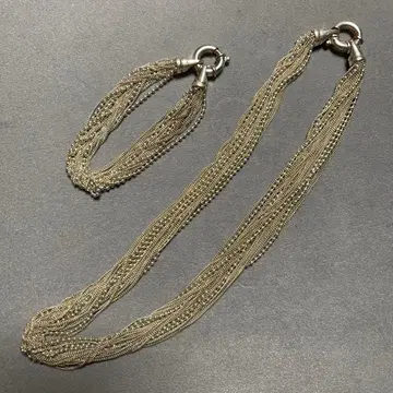 [ 미사용 새상품 ] 레어 프랑스 구매 silver 체인 목걸이 & 팔찌