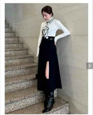 anuans 아뉴앙스 레이어드 스커트 스커트 하의 블랙