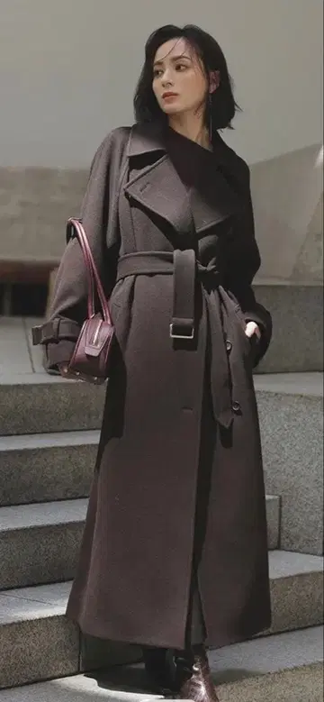 2024 AW 다크 브라운 트렌치코트 롱 코트