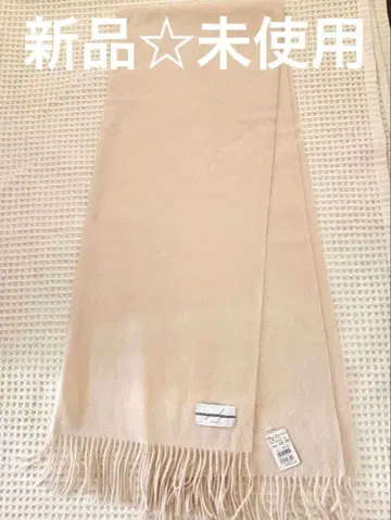 미사용 새상품 캐시미어 혼방 베이지 스톨