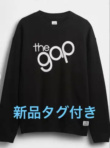 GAP 블랙 블랙 로고 맨투맨 S 사이즈