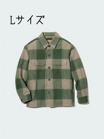 UNIQLO 오버 셔츠 자켓 그린