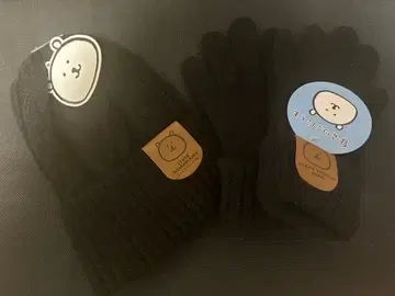 레어 농담곰 니트 모자 장갑 미사용