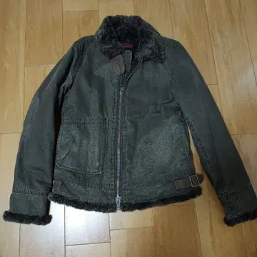 젬블(JOHNBULL) 퍼 달린 다크 그린 데님 자켓 사이즈 M