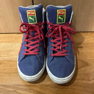 Puma 하이컷 스니커즈 네이비/레드
