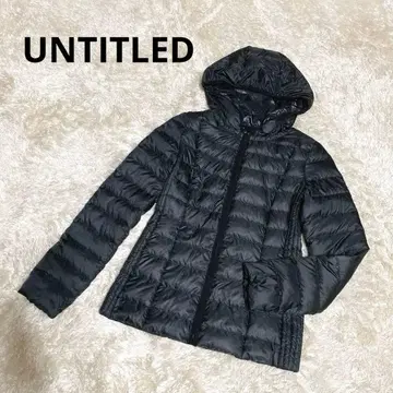 컨디션 최상 UNTITLED 경량 다운 자켓 후드 부착 블랙 사이즈 2
