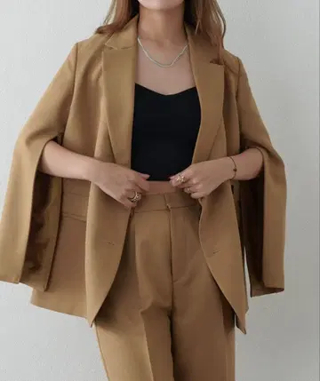 [ Lui's ] 2WAY 슬리브 스트레치 트윌 오버 더블 자켓