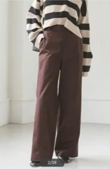 노블 와이드 치노 크로스 스트레이트 팬츠 택 포함 새상품