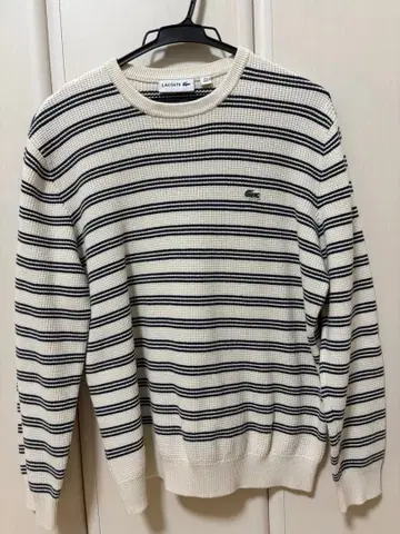 라코스테 니트 스웨터 보더 무늬