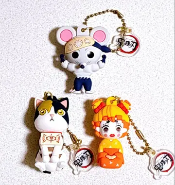 USJ 유니버셜 컬렉터블 키체인 젠이츠 근육 쥐 차차마루 세트