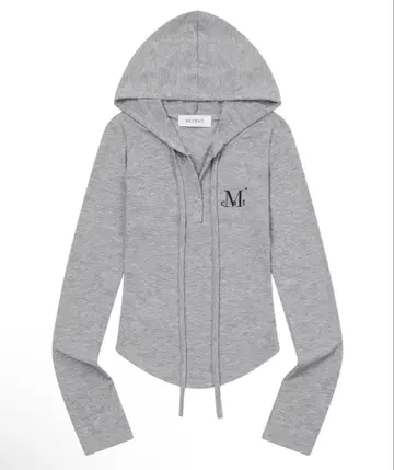 MUCENT (무센트) 후드 부착 그레이 후드티