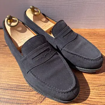 자라 스웨이드 코인 로퍼 25.5cm 네이비 스웨이드 가죽 신발