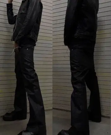 goar.archive 스트랩 팬츠 S 플레어 데님