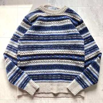 [ 스코틀랜드제 ] 인버아란 페어아일 니트 38 크루넥