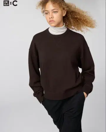 유니클로 스무스 코튼 크루넥 스웨터 L