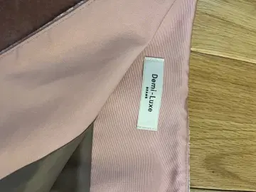 Demi Luxe 핑크 브라운 벨로아 스커트