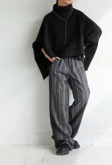 완판템 새상품 안티카 스트라이프 캐주얼 팬츠 Plus 사이즈