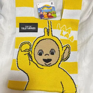 11 텔레토비즈 니트 토트백 라운드원 한정판 노랑